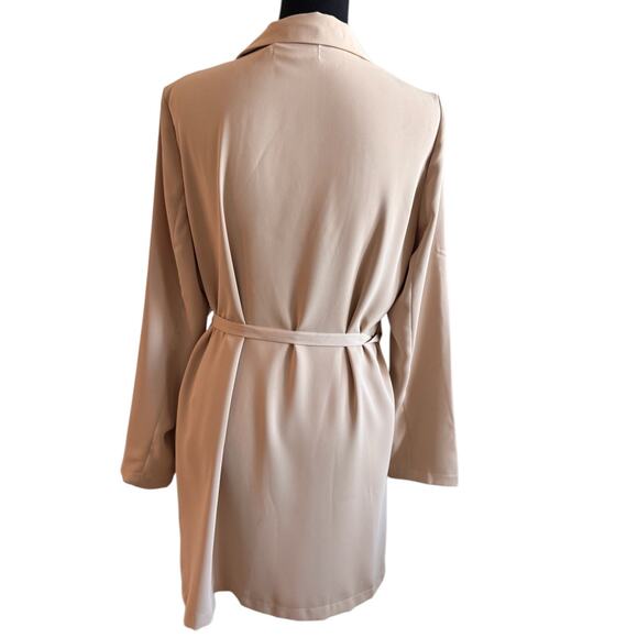 NEW PETAL + PUP Women's Long Sleeve Full Wrap Tie Sumit Blazer Dress Size M - Picture 5 of 8
